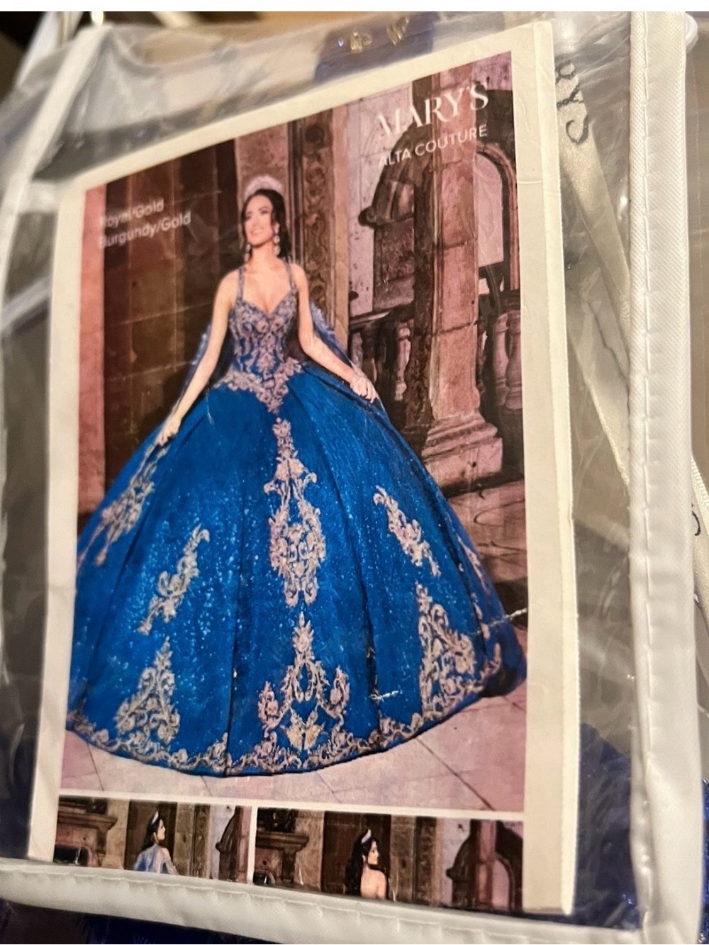 Strapless Royal Blue Ball Gown